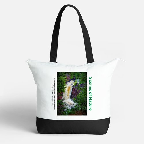Tote Bag, Zippered Scenes of Nature (Canada)